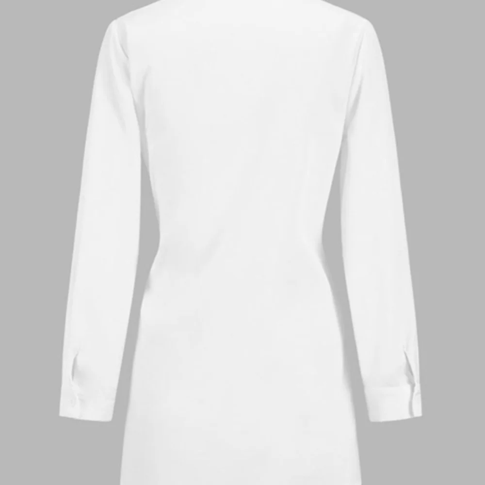 NWT Commense White Button-Down Tie-Waist Shirt - Picture 3 of 3